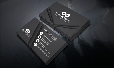 Modern abstract vector color full business card