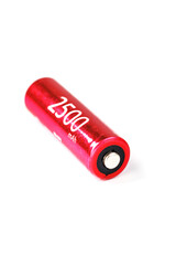 Red AA battery inscription 2500 on a white background.