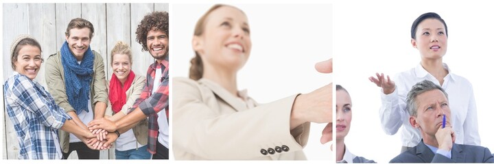 Business people and work colleagues at a busy creative office