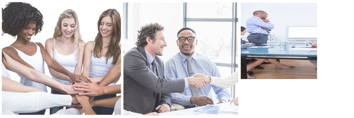 Fototapeta premium Diverse group of business people working in creative office