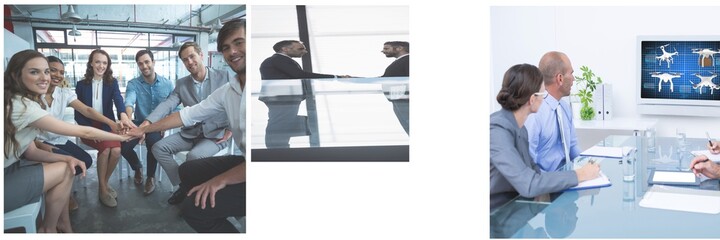 Business colleagues interacting with each other