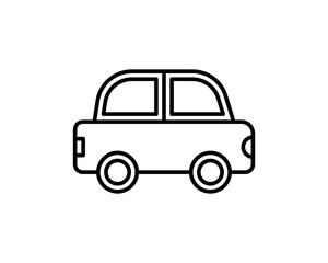 Fototapeta premium Simple Car Icon Vector. Flat Hatchback symbol. Perfect Black pictogram illustration on white background.