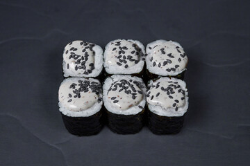 Sushi — a traditional Japanese dish sushi rolls