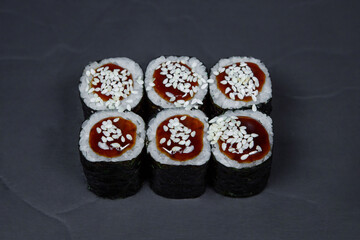 Sushi — a traditional Japanese dish sushi rolls