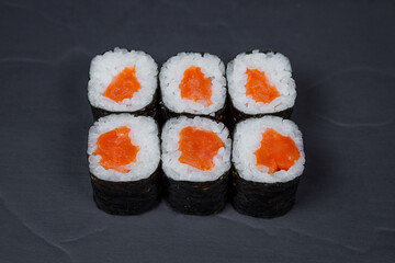 Sushi — a traditional Japanese dish sushi rolls