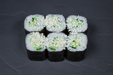 Sushi — a traditional Japanese dish sushi rolls