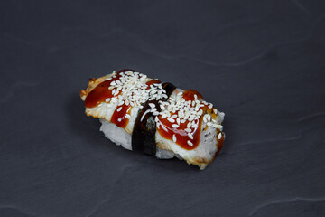 Sushi — a traditional Japanese dish sushi rolls