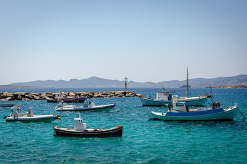 Naklejka na ściany i meble Port in Paros island, Cyclades, Greece