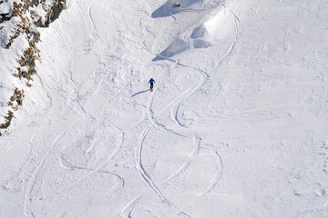 Ski tour in the Transylvanian Alps, Carpathians, Romania, Europe