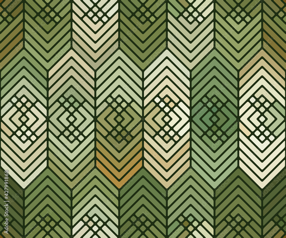 Poster Abstract seamless pattern with shapes and lines.