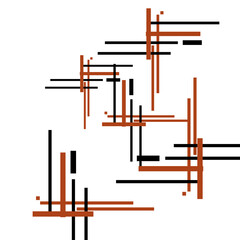 abstract red and black cubes