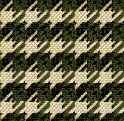 Seamless houndstooth pattern. Crowbar print illustration. 