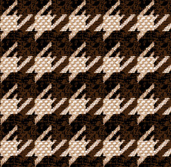 Seamless houndstooth pattern. Crowbar print illustration. 
