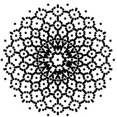 Geometric vector mandala with triangular elements. abstract ornament for wallpapers and backgrounds. Black and white colors. 