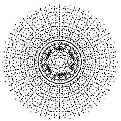 Geometric vector mandala with triangular elements. abstract ornament for wallpapers and backgrounds. Black and white colors. 