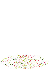 Square Green Element Wallpaper. Vector Dot Texture. Red Color Confetti Frame. Geometric Sprinkles Background.