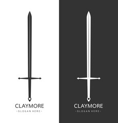 claymore sword logo template