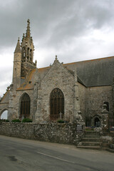 Fototapeta na wymiar medieval church (saint-ouen) in les iffs in brittany (france)