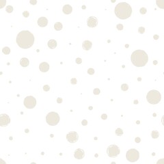 Seamless pattern with grunge circles hand painted with ink