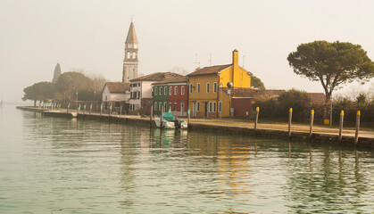 Island Burano near Venice Italy