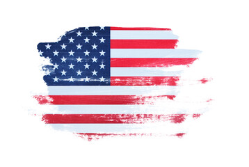 Grunge USA flag. American flag with grunge texture.