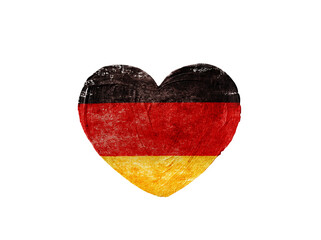 Heart with German national flag colors.