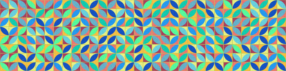 Abstract Geometric Pattern generative computational art illustration