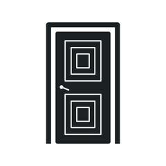 Door icon, isolated. Flat design