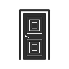 Door icon, isolated. Flat design