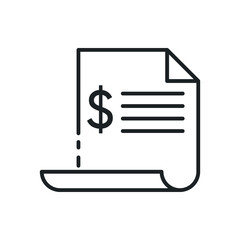 Invoice Line Icon Design Template
