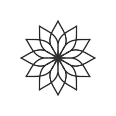 flower outline icon isolated illustration