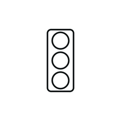 Traffic light icon vector symbol illustration