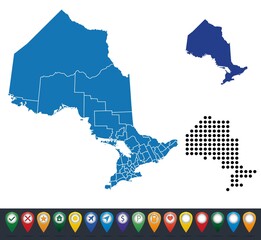 Set maps of Ontario state - 428000850