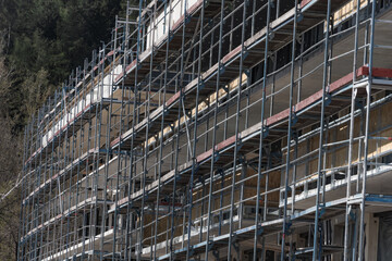 Bauger&uuml;st eines Wohnhauses im Bau