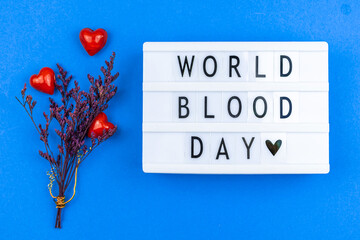 Creative background for world blood donor day, save life concept