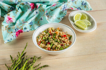 Fresh summer quinoa salad