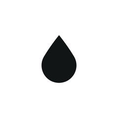 water drop icon. Simple glyph illustration