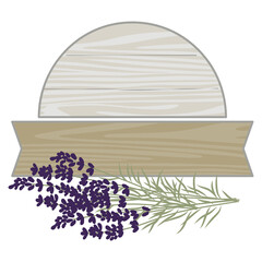 lavender and wooden boad