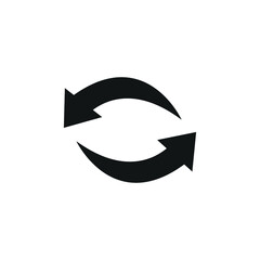 update sign glyph icon. Simple illustration