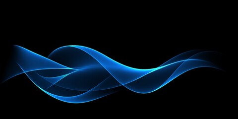 Simple Neon Blue Wave Minimal Modern Elegant Abstract Background
