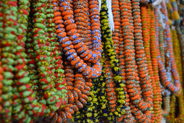 African jewerly made from colourful beads