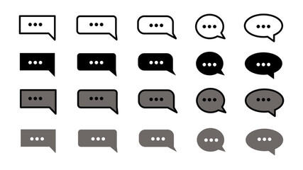 Speech bubbles, chat, instant messanger, communication icons set isolated on white background