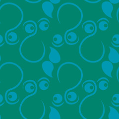 Seamless texture, pattern on a square background - face, look, surprise, mustache, gnome.