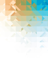 Intersecting shapes design on white background. Abstract minimalistic wallpaper. Colorful geometric template.