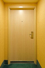 Entrance door to hotel room