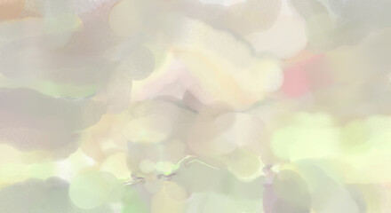 Modern brush strokes painting. Watercolor abstract painting with pastel colors. Soft color painted illustration of calming composition for poster, wall art, banner, card, book cover or packaging.