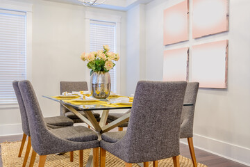 Modern dining room in luxury house.