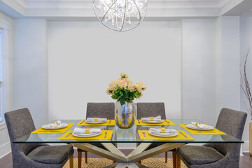 Modern dining room in luxury house.