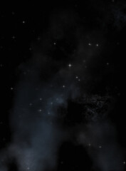 Obraz premium Star field in galaxy space with colorful nebula. Sci fi background of deep space. Ethereal wallpaper.