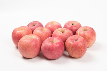Red apples isolated on white background